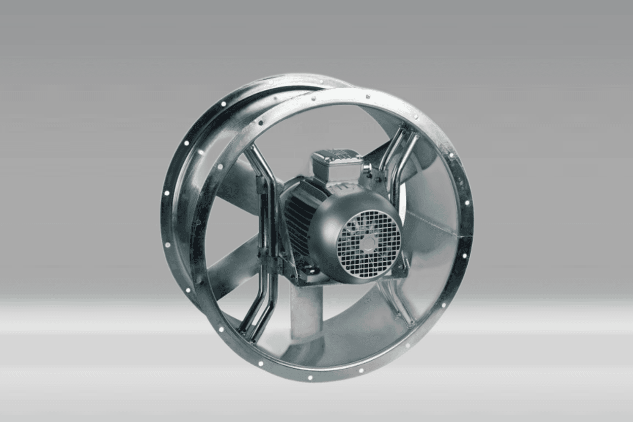 Ventilateur axial d’extraction de désenfumage mécanique résistant à 400 °C